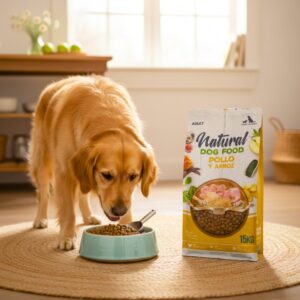 כלב גולדן רטריבר אוכל מזון טבעי לכלבים Natural Dog Food עוף אורז והודו