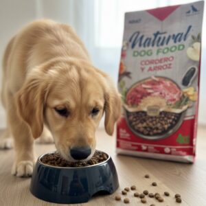 כלב גולדן רטריבר אוכל מזון לכלבים Natural Dog Food כבש ואורז מקערה