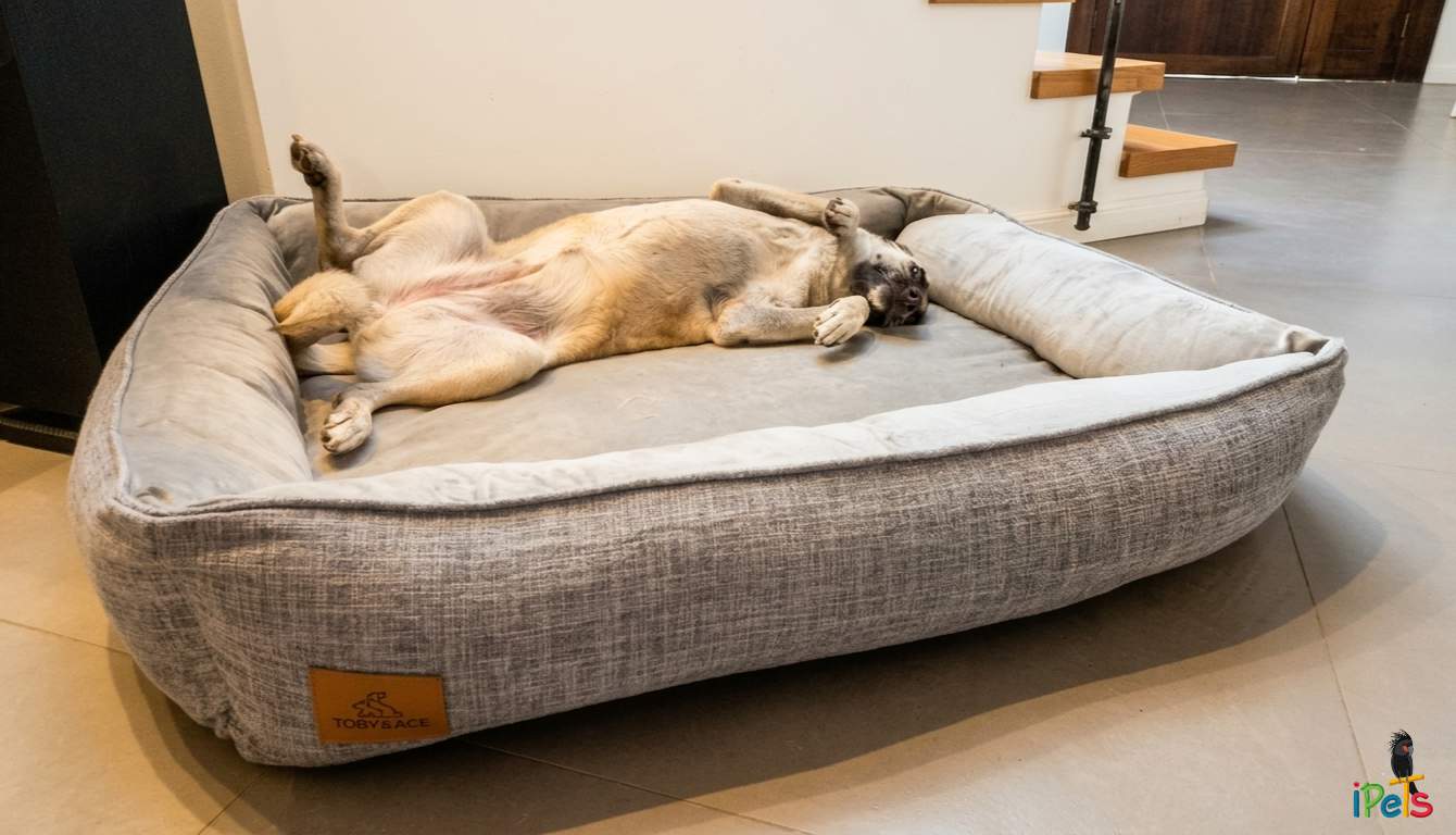toby-ace-buddy-bed-xl-extra-large מיטה אורטופדית טובי ואייס גודל ענק XL בבית לקוח.